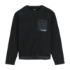 Men Black Crew Fleece Sweatshirt