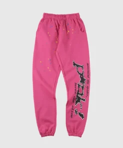 Dark Pink Spder Sweatpants