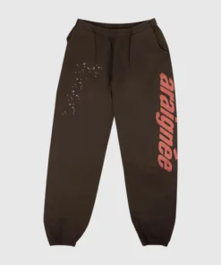 Spder Araignee Sweatpants ‘Brown’ Sp Orenge Logo